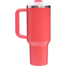 Nacario Stanley Quencher Pipetli Termos Bardak, Mercan (Hot Coral), 1.18 Litre
