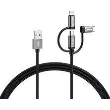 Nacario Varta Kablo 3ın1 USB A -Lıght/m-Usb/t. C