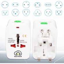 Nacario Universal Seyahat Fişi (150 Ülkeler) Weltreise Fiş/seyahat Adaptörü/power Charger Plug/all In One Universal World Travel Adaptörü Eu Us Uk Au China (Beyaz)