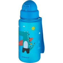 Nacario Uzspace Figürlü 400 ml Pipetli Tritan Çocuk Su Matarası