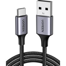 Nacario Ugreen 2.0 A Usb-A & Usb-C Örgülü Şarj ve Data Kablosu, 25 Santimetre, Siyah, 60124