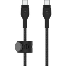 Nacario Belkin Macbookpro, Ipadpro, GALAXYS22, Ultra, Plus - Siyah Gibi Cihazlar Için Power Delivery Pd ile Hızlı Şarj Için Boostchargepro Flex Örgülü Usb-C - Usb-C Kablosu 1m Usb-If Onaylı