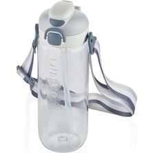 Nacario Dıller Beyaz Pipetli Su Şişesi 780ML Spor Şişesi Taşınabilir Tasarım