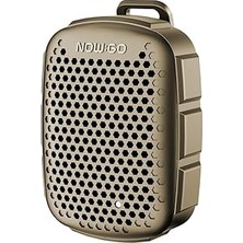 Nacario Lava Clip 5W Klipsli Su Geçirmez Taşınabilir Mini Bluetooth Hoparlör Kahverengi
