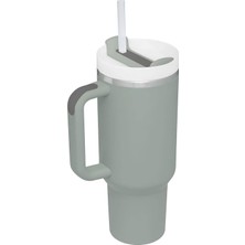 Nacario 304 L Çelik 1,2 L Yeşil Pipetli El Termos Mug (Sızdırmazlık Yok) CIN856YS