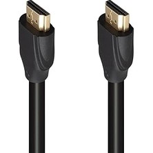 Nacario Gold Uçlu HDMI Kablo, Siyah, 1.5 Metre, 4K Ultra Hd ve 1080P Full Hd Destekli, Tv, Projektör ve Oyun Konsolu ile Uyumlu