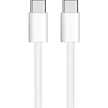 Nacario iPhone 15/16 ve Android Için Type C-C, 60WATT Pd, Örgülü, Hızlı Şarj Kablosu (100 Cm)