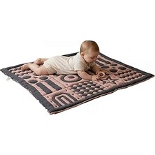 Nacario 3D Yumuşak Organik Pamuk Emekleme Battaniyesi - Gots Sertifikalı, 101,6 x 101,6 cm Montessori Tasarım, Motor Beceri Geliştirme Için, Tersine Çevrilebilir, Gevşek Iplik Yok - Yıkanabilir ve