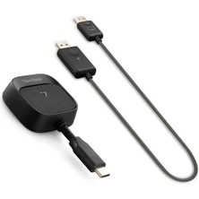 Nacario Viewsonic Tak ve Çalıştır Işlevselliği Için 1080P Full Hd, Miracast ve Airplay Desteği, Usb-C, HDMI ve USB Bağlantı Noktalarına Sahip WPD-900 Kablosuz Ekran Döküm Kiti