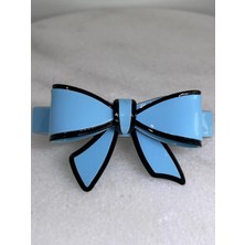 zdjewelry Kadın Kontür Şeritli Akrilik Fiyonk Otomatik Klipsli Fiyonk Toka