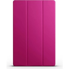 Nacario Zore Galaxy ile Uyumlu Tab S10 Plus Zore Smart Cover Standlı 1-1 Kılıf Pembe