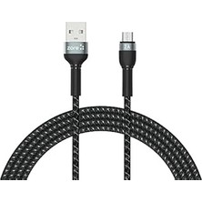 Nacario Shira Serisi Micro USB Kablo 2 Metre Siyah