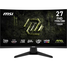 Nacario Msı 27 Mag 275CF X24, Gaming Monitör, Fhd, 16:9, Curve, 1500R, Rapid Va, 240Hz, 0.5ms (Min.), Adaptive-Sync