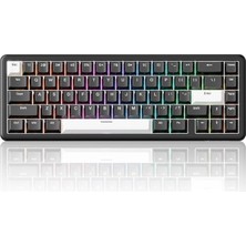 Nacario Attack Shark X65 He Manyetik Anahtarlı 65% Gaming Klavye – 8000 Hz Ultra Hızlı Tepki, 0.01 mm Rapid Trigger Hassasiyeti, Pbt Tuşlar, Rgb Aydınlatma, Qmk Desteği (Business Black)