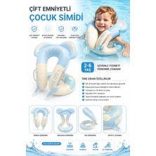 Bigstoy Toyflyer Boyun Destekli Çocuk Yüzme Simidi – Kendinden Pompalı Mavi 2-6 Yaş AR016