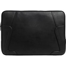 Nacario Cantaş Premium Laptop Kılıfı, 13-14 Inç, Su Geçirmez Suni Deri, 35X25X2.5 Cm, Modern Tasarım, Siyah, Fermuarlı, Iş ve Günlük Kullanım Için