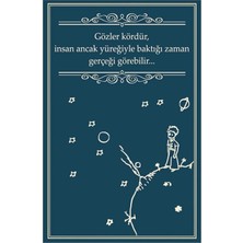 Nacario Dekolia Kuşe Kağıt Duvar Posteri Gözler Kördür Insan Ancak Yüreğiyle Retro Vintage DRTR0048