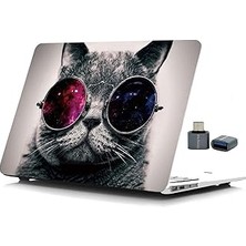 Nacario Mcstorey MacBook Air 13 Inç Kılıf A2337 M1 A2179 A1932 Uyumlu Mat Sert Kapak Uv Baskılı Kedi Desenli Koruyucu Hard Case Çizilme Önleyici Laptop Kılıfı Çok Renkli