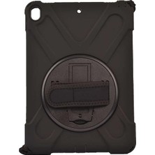 Nacario Zore Apple ile Uyumlu iPad Pro 10.5 (7.nesil) Kılıf Defender Tablet Silikon Siyah