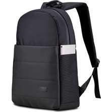 Nacario Mila BP-TX100 Serisi 15,6 Inch, Su Geçirmez Kumaş ve Su Geçirmez Fermuar Notebook, Laptop, Macbook Sırt Çantası -Siyah