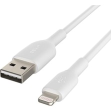 Nacario Belkin Lightning Kablosu (Iphone, Ipad, Airpod'lar Için Boost Charge Lightning - USB Kablosu) Mfi Sertifikalı iPhone Şarj Kablosu (1 M, Beyaz