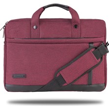 Nacario Classone Ravenna VP1505 15,6" Su Geçirmez Kumaş ve Fermuar Notebook Laptop El Çantası-Bordo