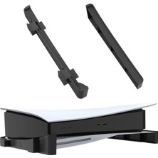 Nacario Xspring Yatay Stand, Siyah Yatay Taban Desteği, Disk ve Dijital Sürüm ile Uyumlu, Ps5 Konsol ve Aksesuarları Için Masa Üstü Düzenleyici ve Saklama Standı