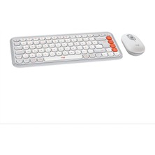 Nacario Logitech Pop Icon Combo Kablosuz Klavye ve Mouse Seti, Bluetooth, Konforlu Tasarım, Programlanabilir Tuşlar, Sessiz Tıklamalar, 3 Cihaza Kadar Easy-Switch, Türkçe Q Klavye, Beyaz