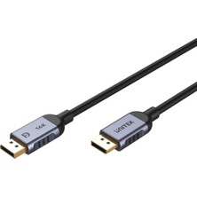 Nacario Unitek Displayport Kablo V2.1 16K Yüksek Hızlı Görüntü Aktarım Gri 1.5mt