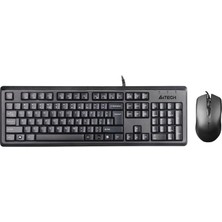 Nacario A4 Tech KR-9276 Q USB Türkçe Fn-Multimedya Klavye+ Optik Mouse Set