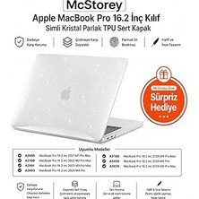 Nacario Mcstorey MacBook Pro 16.2 Inç Kılıf A2485 A2780 A2991 A3403 A3186 A3428 A3429 Uyumlu Simli Kristal Parlak Siyah Hard Case Şeffaf Sert Kapak Ince Koruyucu