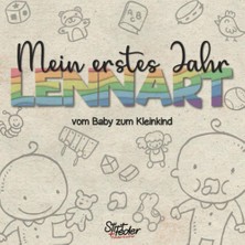 Nacario Mein Erstes Jahr - Lennart - Vom Baby Zum Kleinkind: Dein Individuelles Babyalbum Mit Wunschnamen Für Die Schönsten Momente Und Gemeinsamen Erinnerungen Inkl. Platz Für Fotos