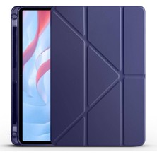 Nacario Zore Huawei ile Uyumlu Honor ile Uyumlu Pad X8 Pro 11.5' Kılıf Tri Folding Kalem Bölmeli Standlı Kılıf Lacivert