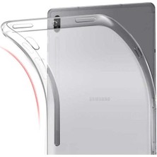 Nacario Psr Aksesuar Renksiz Kılıf Tablet Süper Silikon Kapak-Renksiz Galaxy Tab S7 T870 ile Uyumlu