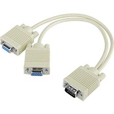Nacario S-Link SLX-VGA152 VGA To 2 VGA Çoklayıcı Kablosu, Beyaz