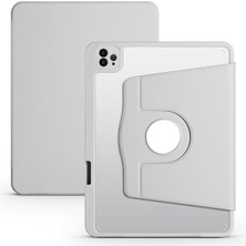 Nacario Constraın - Apple ile Uyumlu Ipad 10.nesil 10.9 2022 Kılıf Kalemlikli Dönebilen Standlı Kalem Şarj Bölmeli Akıllı Kapak - Gri 2