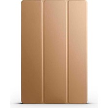 Nacario Zore Galaxy ile Uyumlu Tab S10 Plus Zore Smart Cover Standlı 1-1 Kılıf Gold