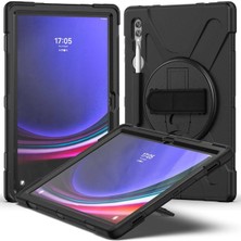 Nacario Constraın - Galaxy Tab S8 Ultra Defender Tablet Silikon - Siyah