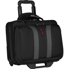 Nacario Wenger 600659 Granada 17 Inç Bisiklet Dizüstü Bilgisayar Çantası, Dolgulu Dizüstü Bilgisayar Bölmesi, Siyah/gri Gözlü (24 Litre)