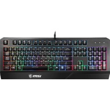 Nacario Msı Gg Vıgor GK20 Tr Gamıng Keyboard Raınbow Arka Aydınlatma Antıghostıng Membran Sıvı Dokulmesıne Dayanıklı Oyuncu Klavyesı Turkce Q, Siyah