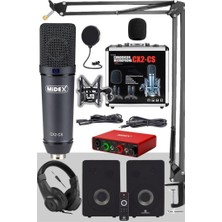 Nacario Midex Exclusive Paket-5 Stüdyo Ekipmanları Seti (Monitör Mikrofon Ses Kartı Kulaklık)