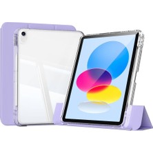Nacario Zore ​apple ile Uyumlu iPad 10.9 2022 (10.nesil) Kılıf Magnetik Ayrılabilen Airbagli Sliding Tablet Kılıfı Lavender