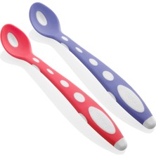 Nacario Babyjem Silikon Mama Kaşığı (Pembe / Mor)