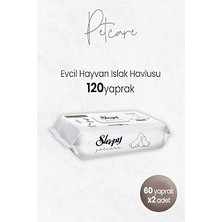 Nacario Sleepy Petcare Evcil Hayvan Islak Havlusu 60'lı x 2 Adet