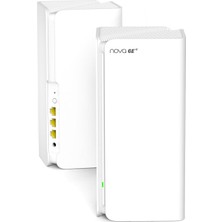 Nacario Tenda AXE5700 Mesh Wifi 6e Sistemi Nova MX21 Pro - 5600 M2'ye Kadar - Tüm Ev Wifi 6e Mesh Sistemi - Yeni 6ghz Bant - 200 Cihaz Için Üç Bantlı Mesh Yönlendirici - Güçlü Sinyal Için 7* 3dbi Antenler - 2