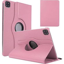 Nacario Zore Apple ile Uyumlu iPad Air 11 2025 M3 Zore Dönebilen Standlı Kılıf Pembe Açık