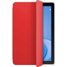 Nacario Zore Honor ile Uyumlu Pad X8 Zore Smart Cover Standlı 1-1 Kılıf Kırmızı