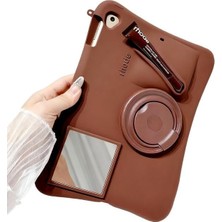 Nacario Undeplus Samsung Galaxy Tab A11 Plus / A9 Plus 11INÇ X230 X210 ile Uyumlu Kılıf 3D Rujlu Aynalı Askılı Standlı Silikon Kapak