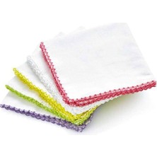 Nacario Babyjem Penye Ağız Bezi (Beyaz, 20X20CM, 10'lu)
