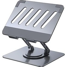 Nacario Coverzone 360 Derece Döner Taşınabilir Katlanabilir Folding Alüminyum Notebook Stand Alüminyum Ayarlanabilir Açı ve Katlanabilir Portatif 11 Inç 17 Inç Dizüstü Bilgisayar ve Laptop Stant | Wg3